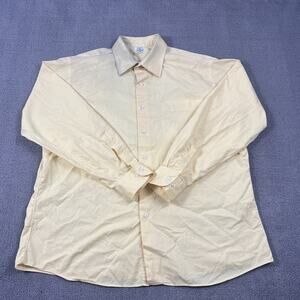 Maus And Hoffman Shirt Adult Extra Large Yellow Button Up Long Sleeve Casual Men